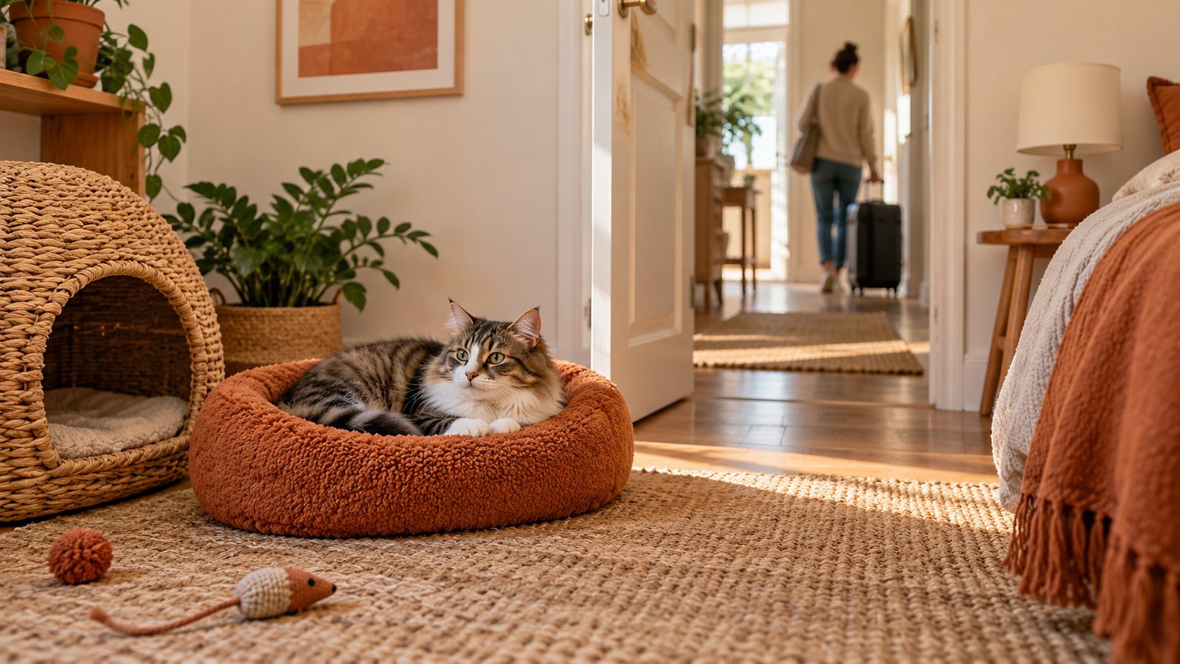 Besuch mit Katze – beispielhafte Alltagssituation