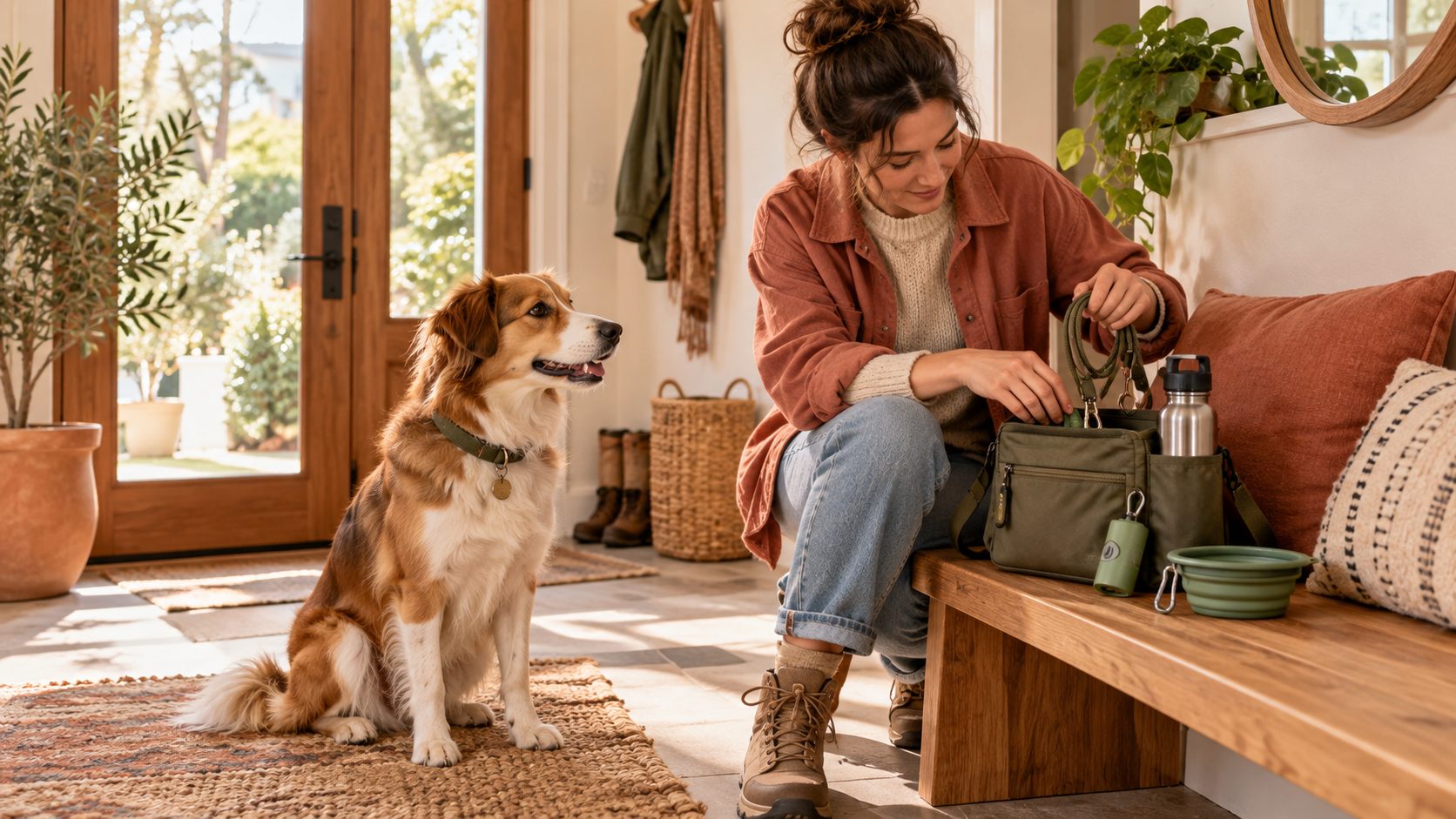 Die Spaziergangtasche packen – beispielhafte Alltagssituation