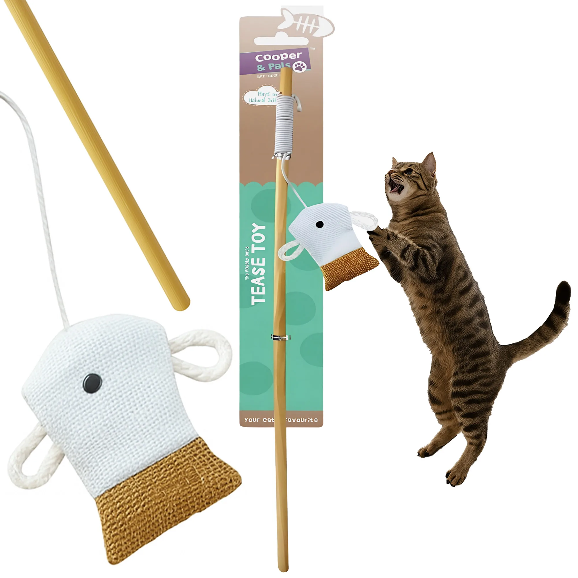 Katzenangel mit Maus – 40 cm