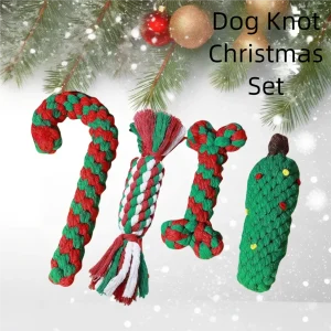 Weihnachtliches Seilspielzeug für Hunde
